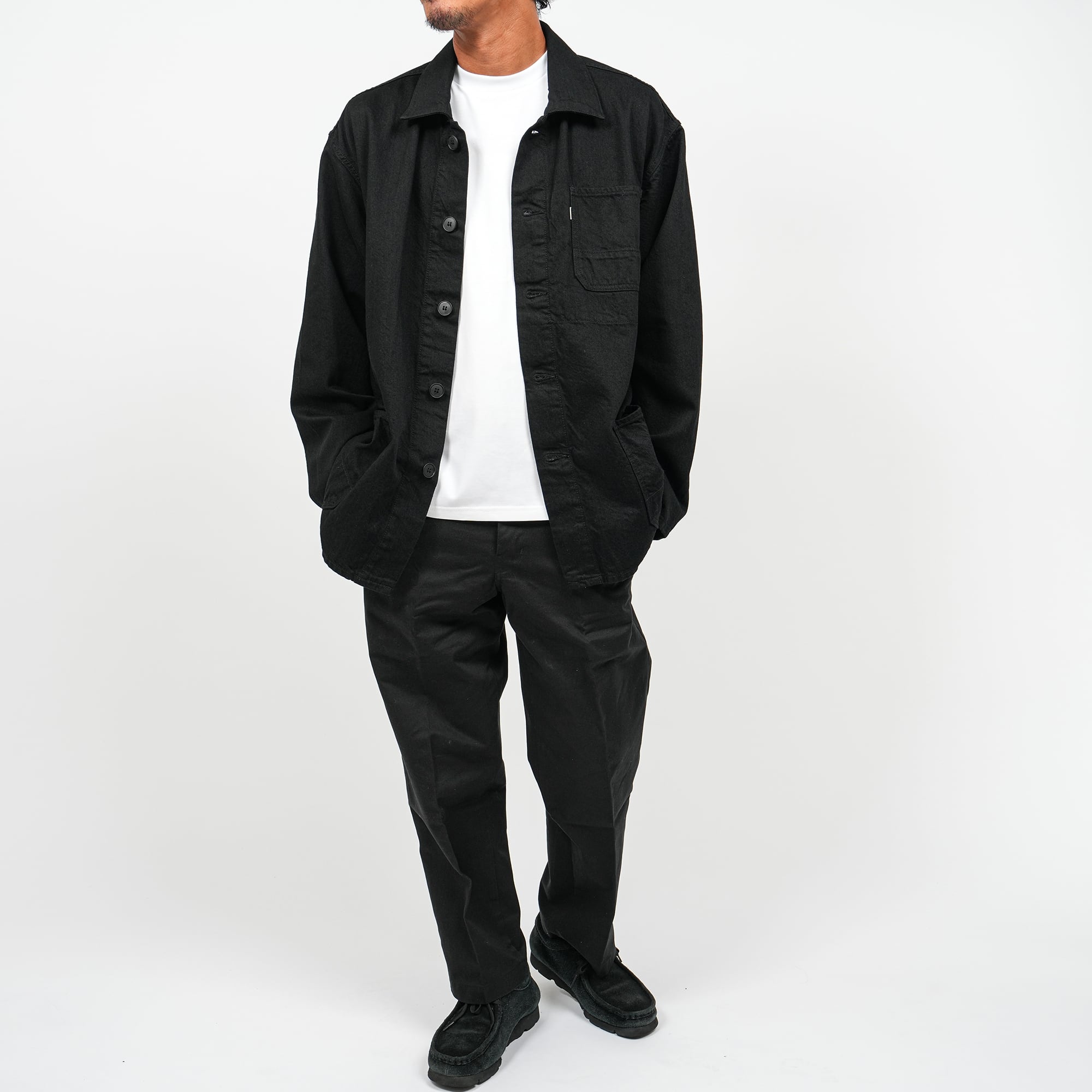 Euro Work Black Denim Jacket