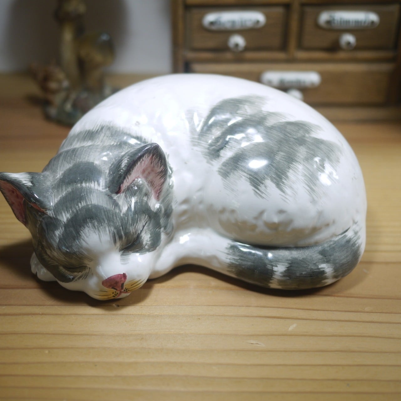 眠り猫大 ヴィンテージ イタリア