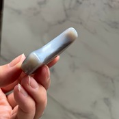 ドゥルージーアゲート4*ムーンシェイプ*月型*天然石インテリア*パワーストーン*置き物