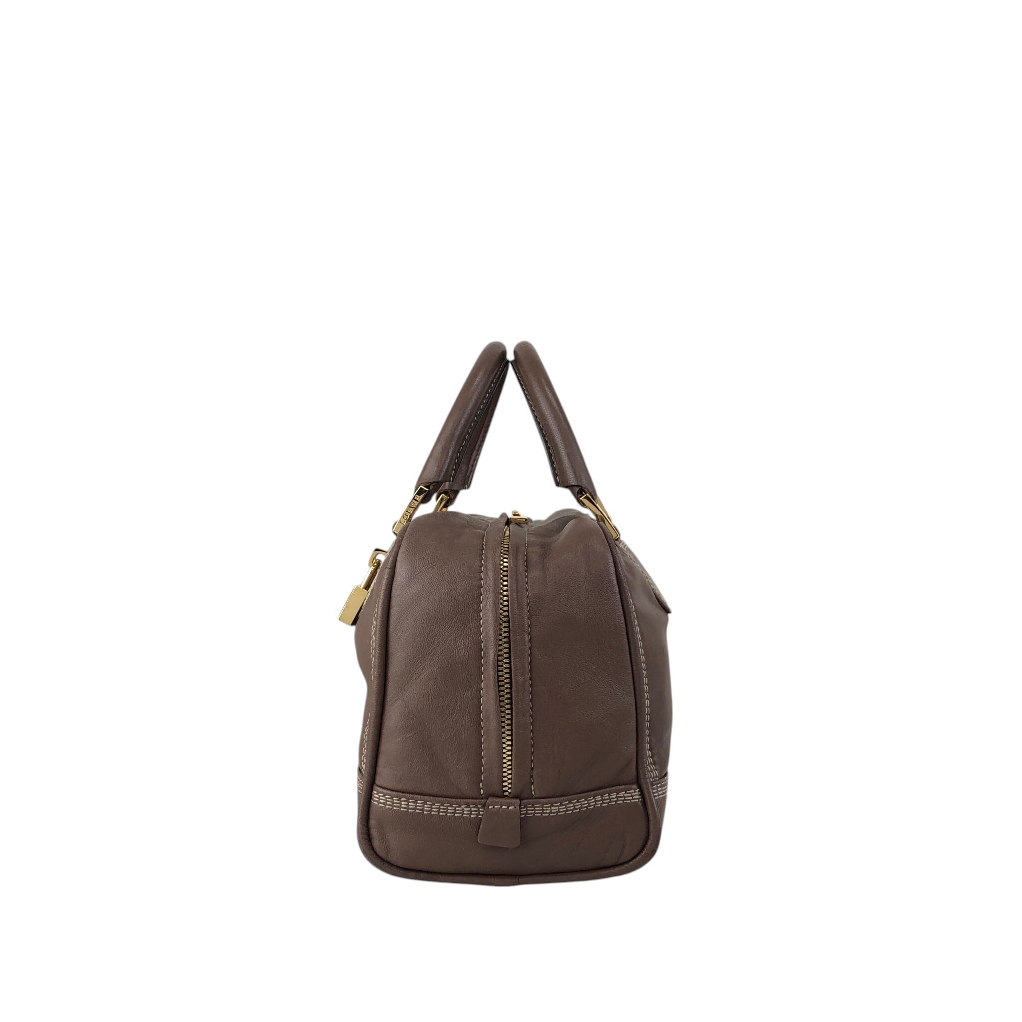 LOEWE ロエベ アマソナ28 ハンドバッグ ブラウン アナグラム レザー