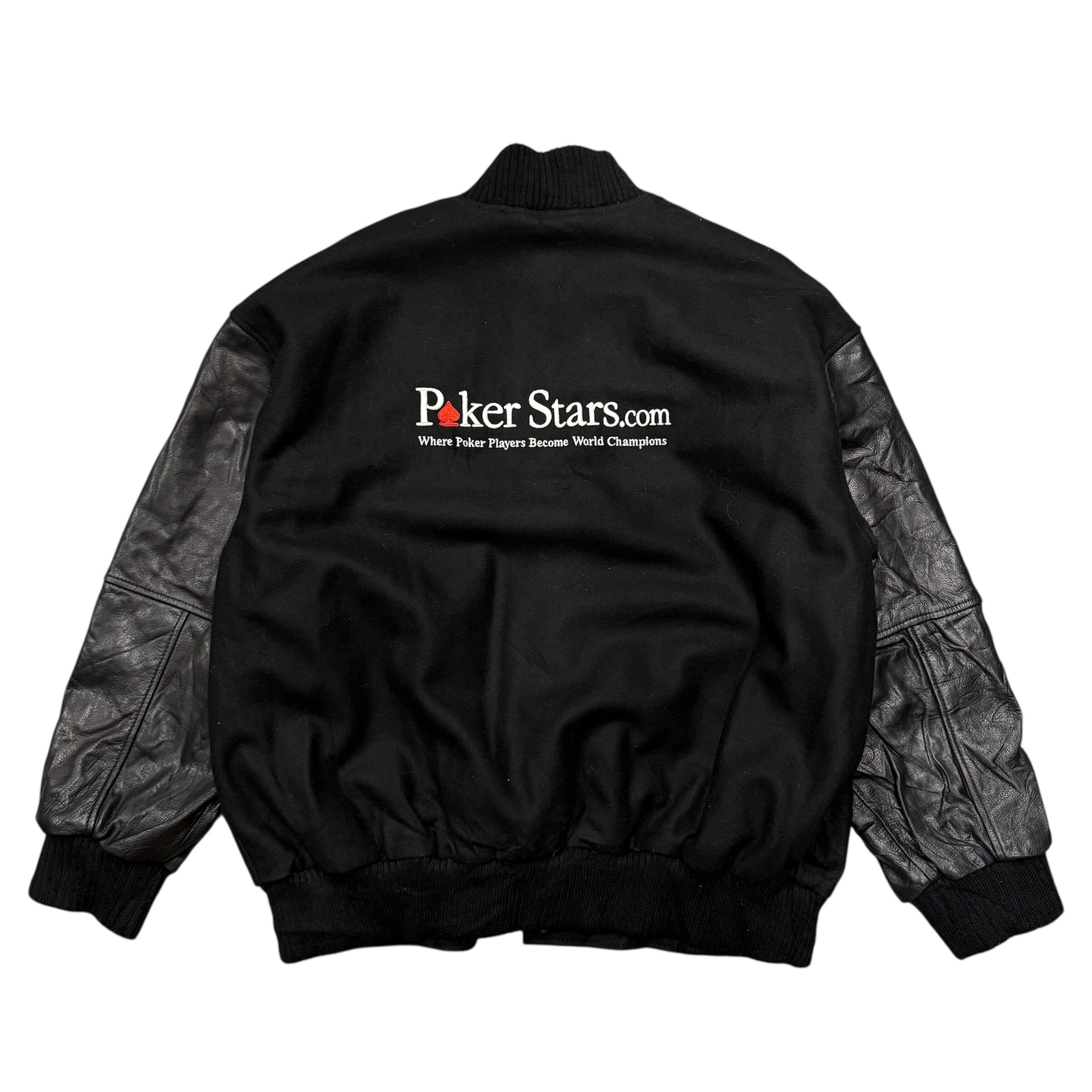 Poker Stars 刺繍スタジャン XL 黒 | BON9