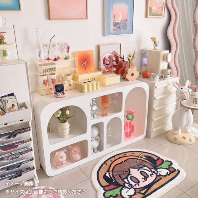 スクエアキャビネット200cm｜フレンチクリーム風