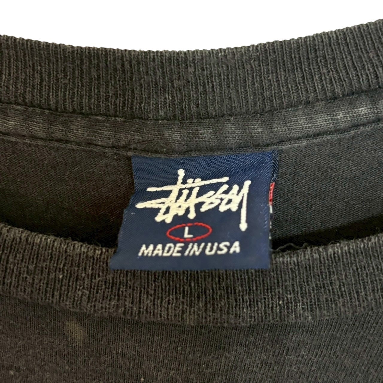 stussy ステューシー Tシャツ L センターロゴ プリントロゴ USA製 90s