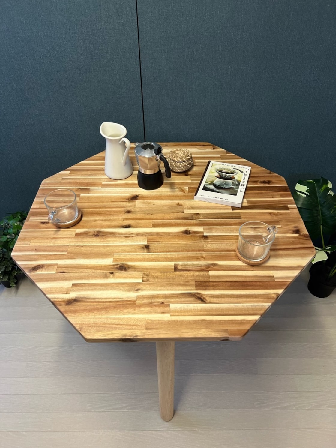 送料無料】 ローテーブル 8角 90cm アカシア ねじ込み脚 | Pay ID 