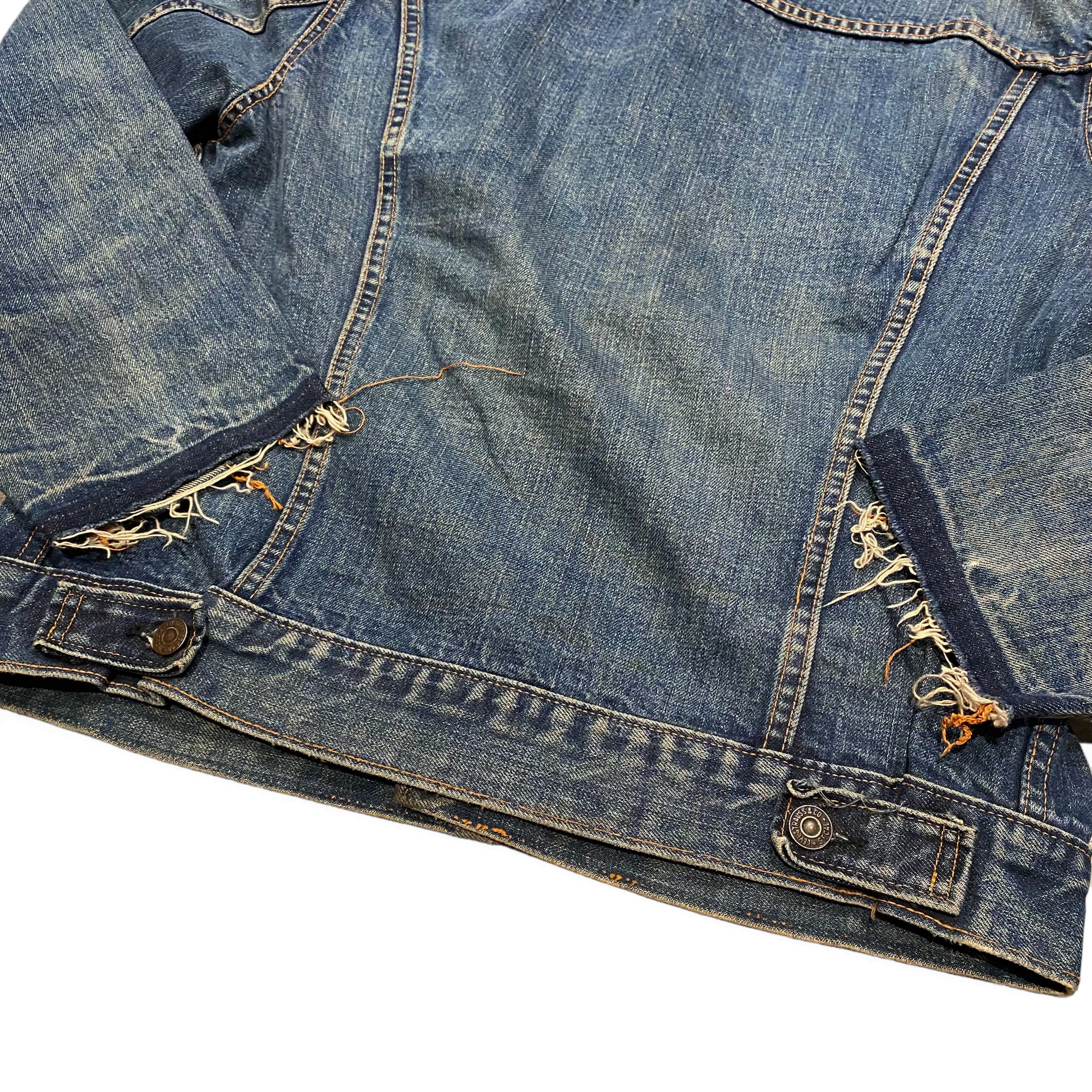 60-70's Levi's 70505 BigE Cut Off Denim Jacket 42 / リーバイス