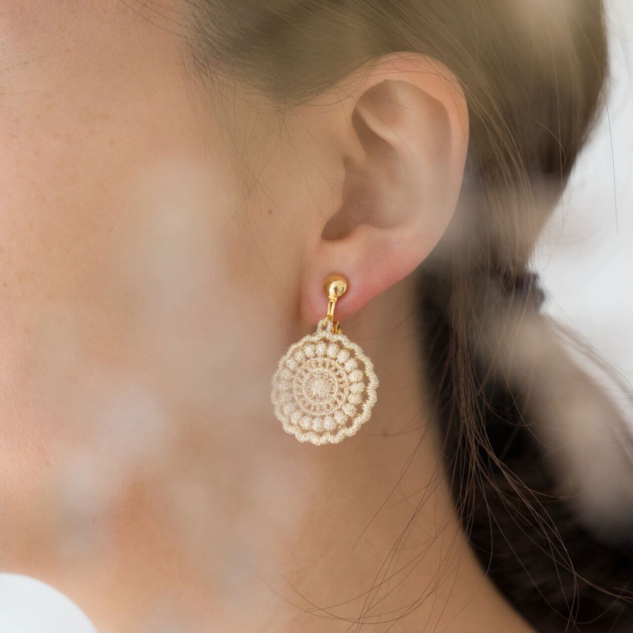 レースホイールピアス イヤリング トワミーオンラインショップ