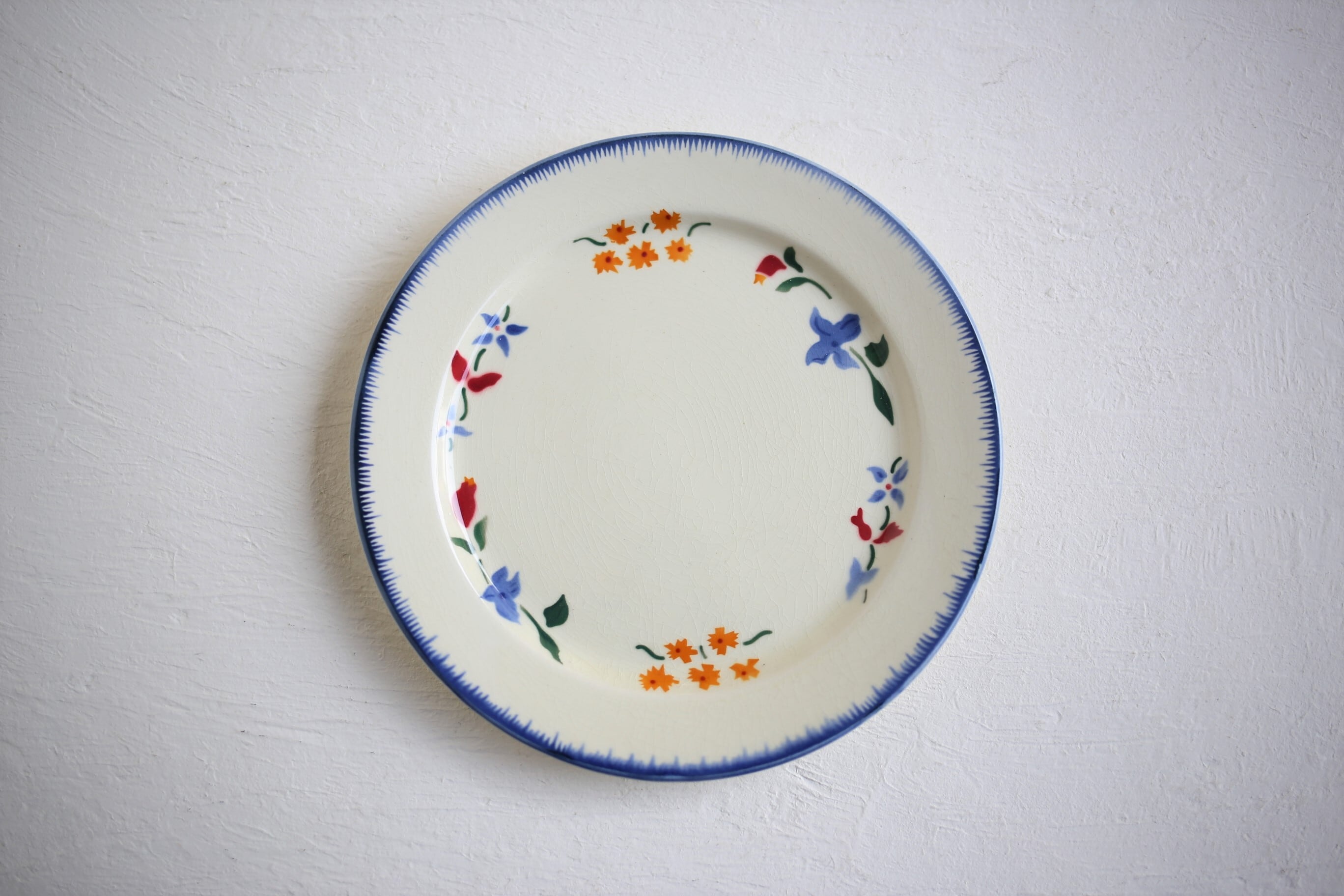 フランス アンティーク creil et montereau クレイユモントロー デザートプレート 『CHAMONIX』 N-00470pd