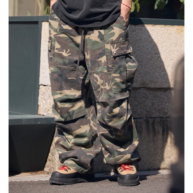 マルチポケットワイドレッグパンツ 225605