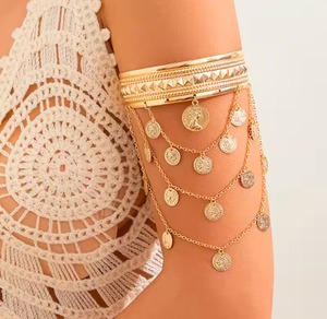 コインブレスレット アームアクセサリー ゴールド シルバー