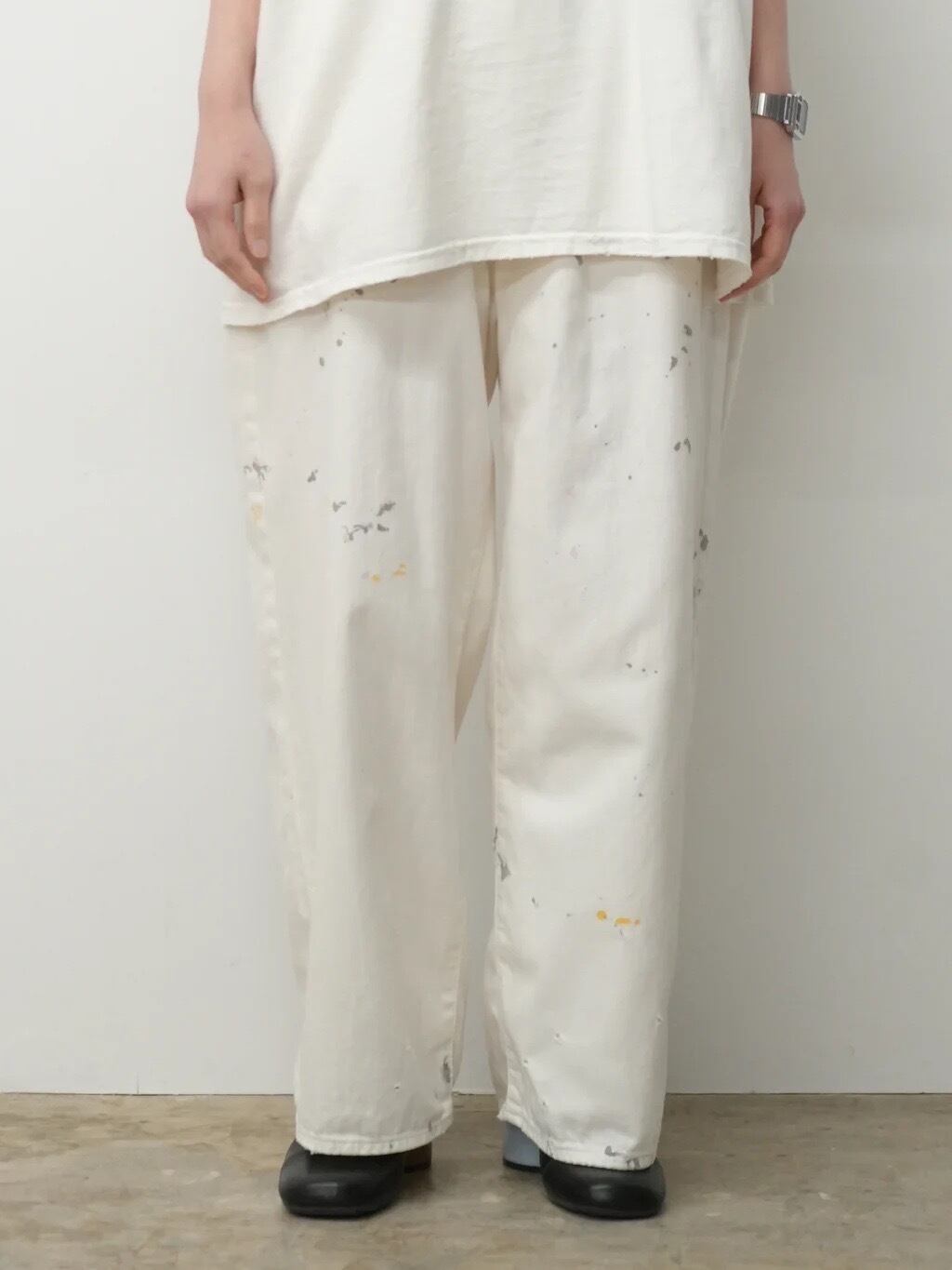 25SS】ANCELLM LIGHT OZ WIDE STRAIGHT DENIM PANTS(WHITE) ANC-PT71