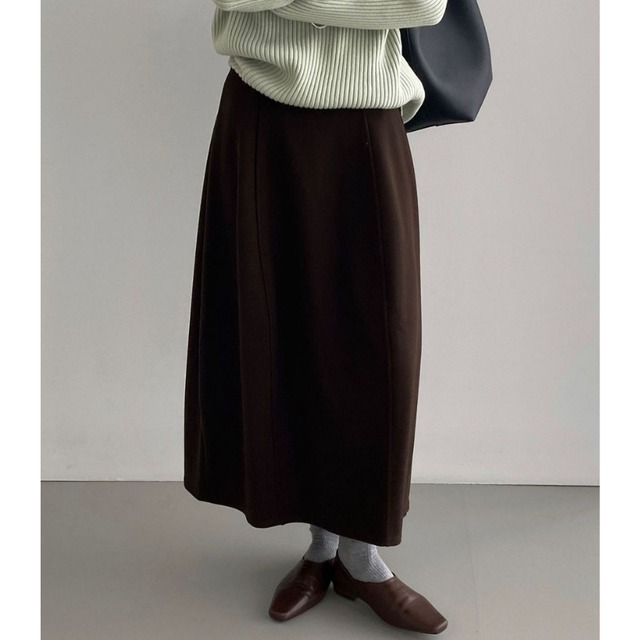 cocoon midi skirt　J00284