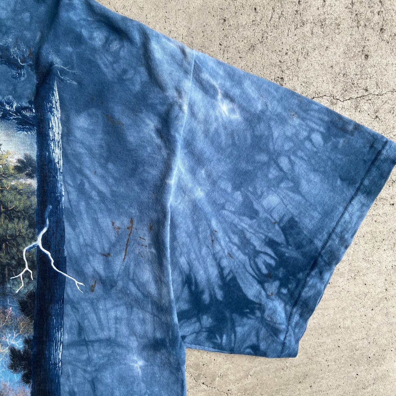 00年代 THE MOUNTAIN 鹿 タイダイ 動物 アニマルTシャツ メンズXL 古着 