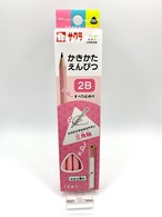 サクラクレパス かきかた鉛筆　 2B 三角軸　ピンク 12本