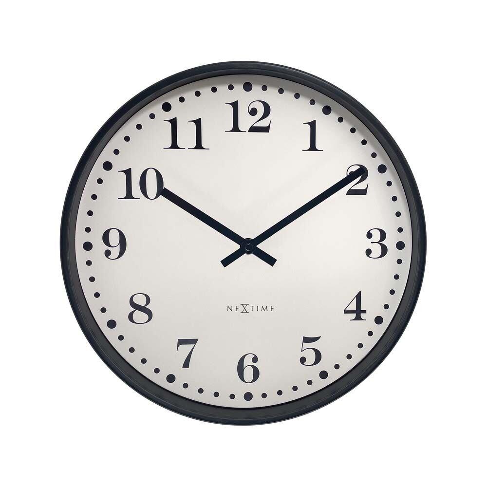 壁時計 掛時計 NEXTIME ネクスタイム ウォールクロック Dickens WH ホワイト / NXT-3318WI スイープムーブ STANDARD COLLECTION