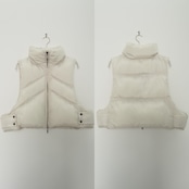 short down vest/ecru