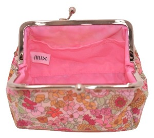 Fiore がま口 ポーチ 花柄 (ピンク) 制菌 防臭 工房 手作り 日本製 エコパッケージ MX-0014-162