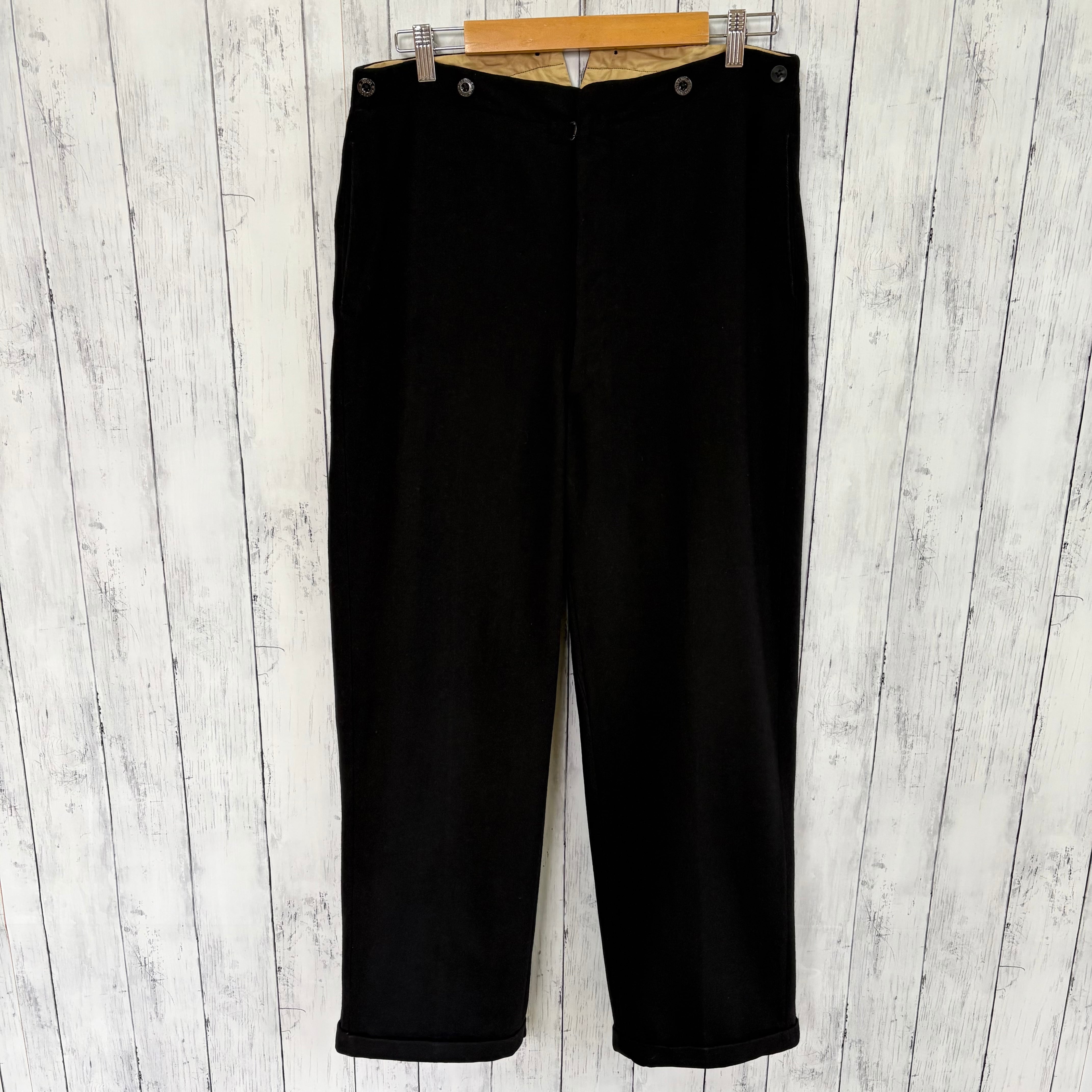 40s 50s ヴィンテージ フレンチ Vポケ ブラックモールスキンジャケット