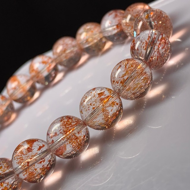 無垢水晶×レピドクロサイト☆レピドインクォーツブレスレット