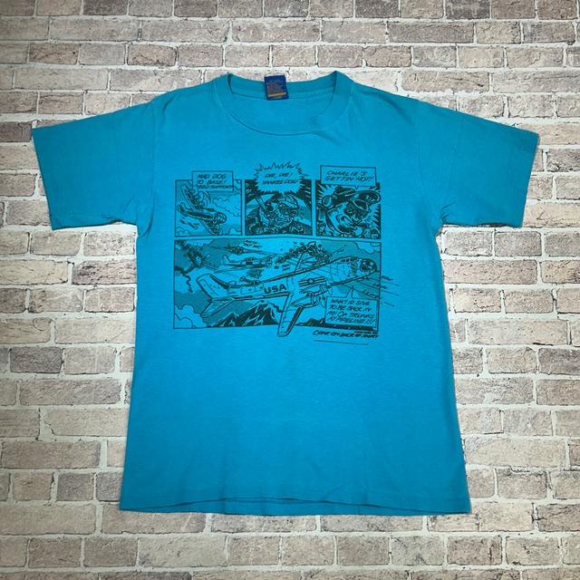 1990'S OCEAN PACIFIC COMIC PATTERN T-SHIRT USA