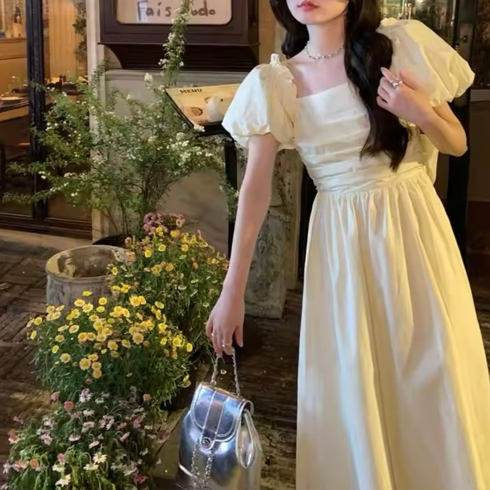 バックリボンワンピース