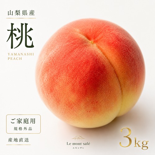 【2026年度受付中】「SDGｓ訳あり品」3kg（9個前後）農林水産大臣賞受賞の匠が手間ひまかけて育てた最高の桃を朝採り直送！ 送料無料！