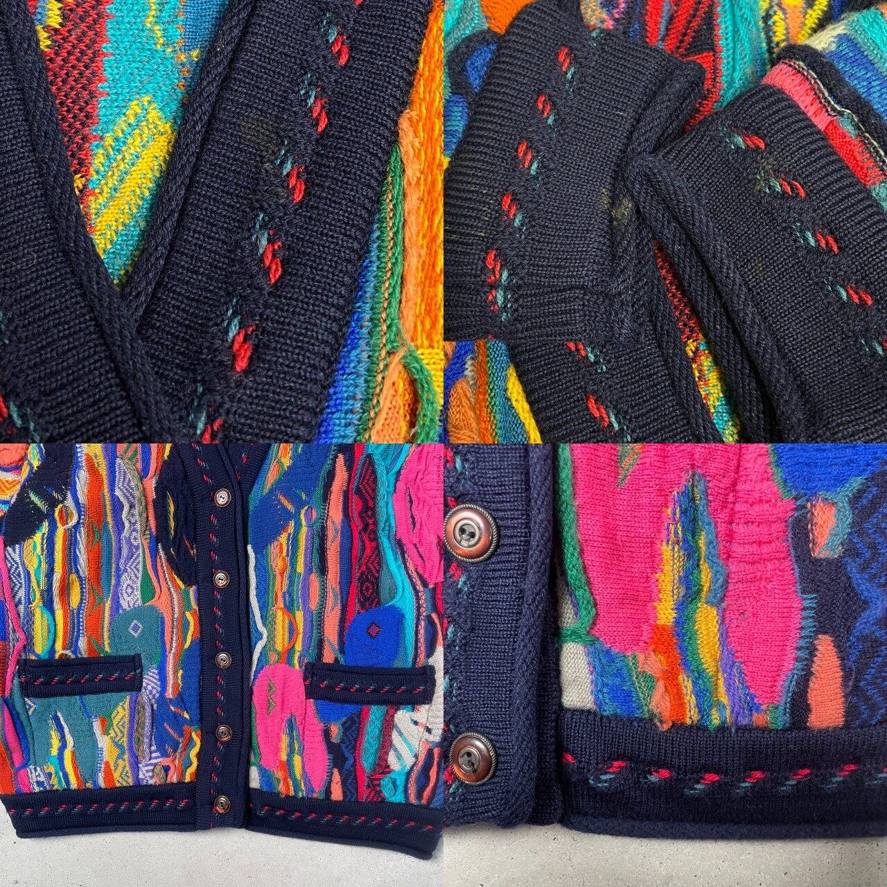 90年代 オーストラリア製 COOGI クージー ウール 3Dニット 