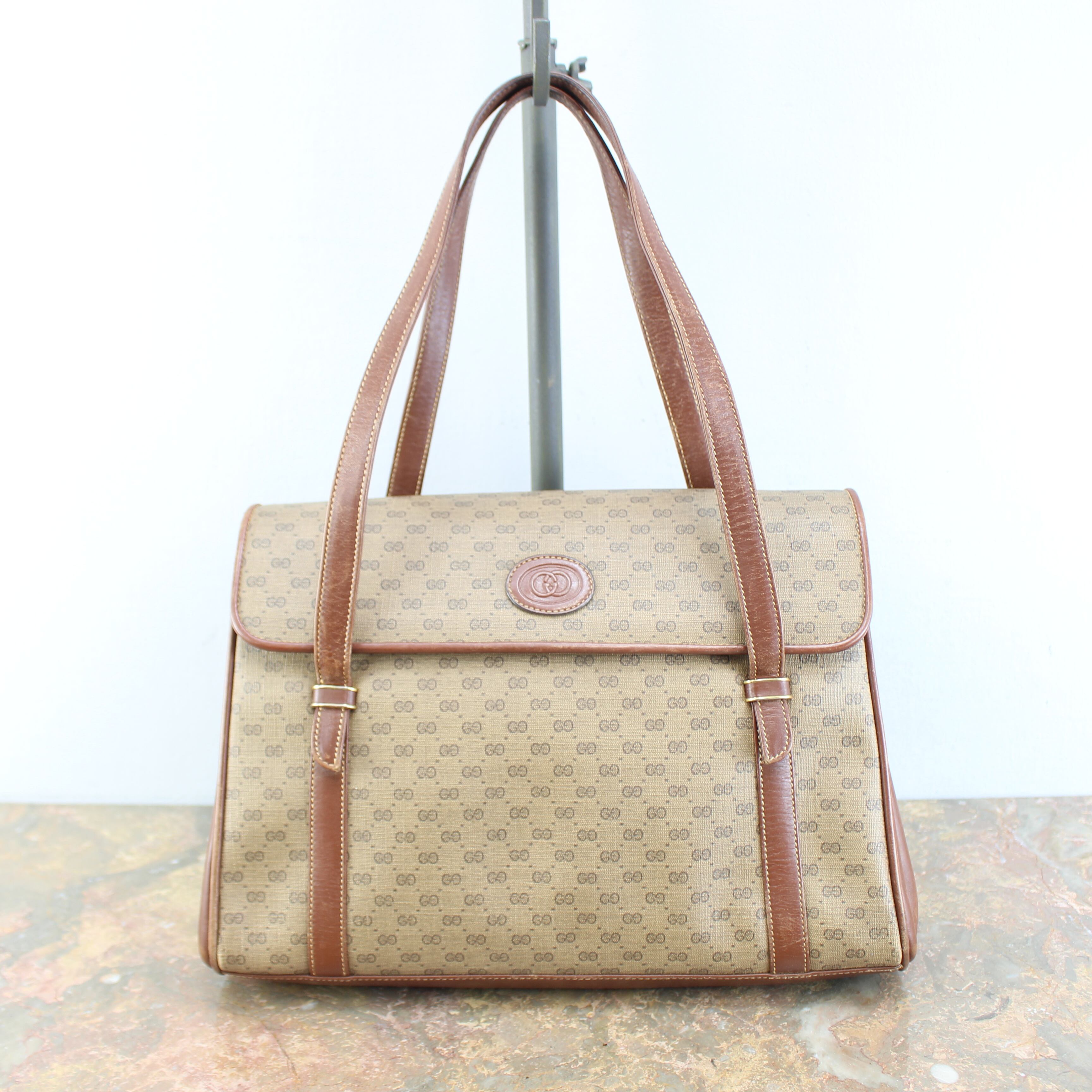 OLD GUCCI LEATHER HAND BAG MADE IN ITALY/オールドグッチレザー