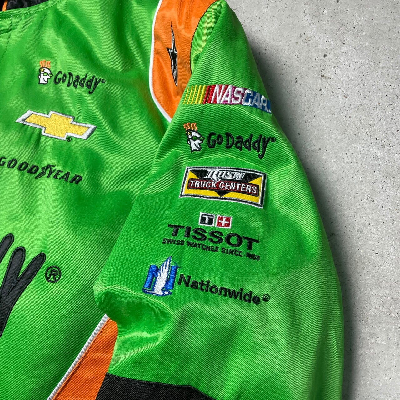 00年代 CHASE AUTHENTICS GoDaddy レーシングジャケット 企業ロゴ