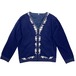 紺色ビーズカーディガン