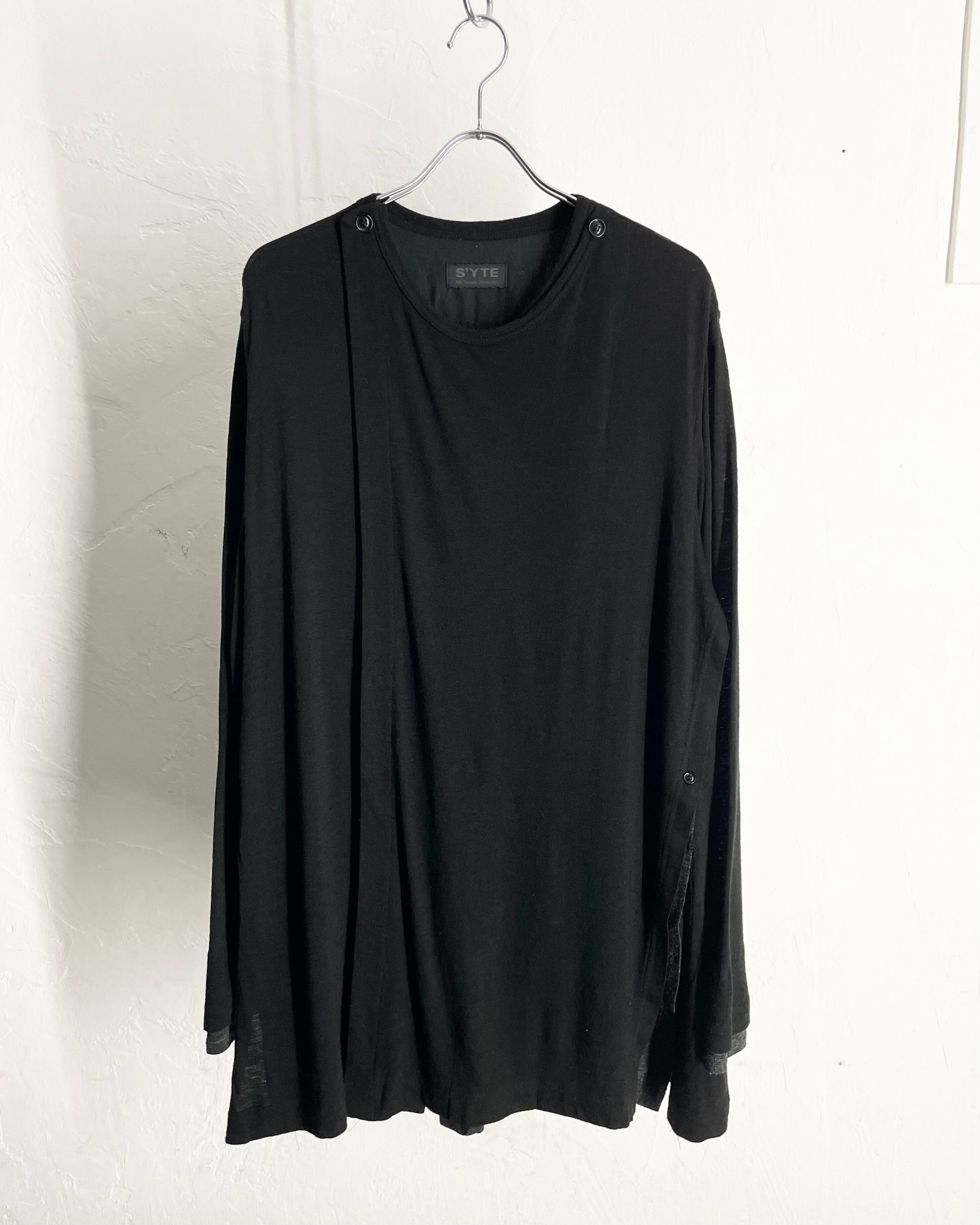 S'YTE Jersey Panel Color Wrap Crew Cardigan