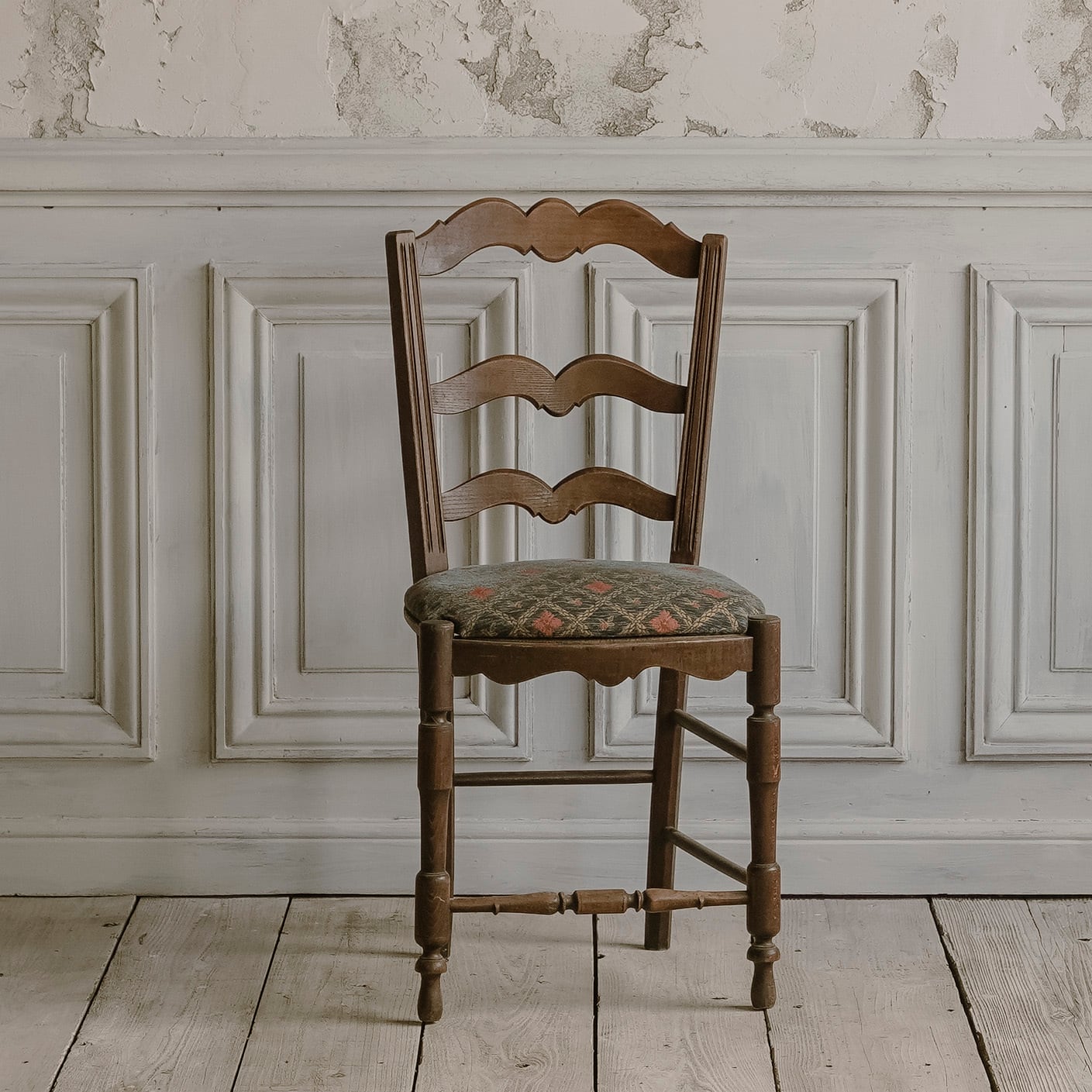 チェア/オーク/ファブリック/アンティーク/1900年代/ディスプレイ/椅子/イス