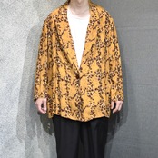 leopard pattern rayon easy tailored jacket