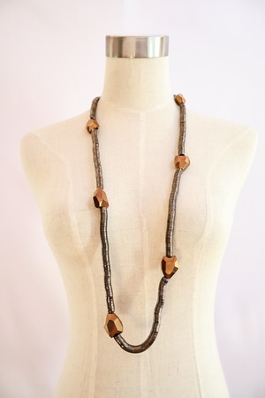 vintage gold tone long necklace