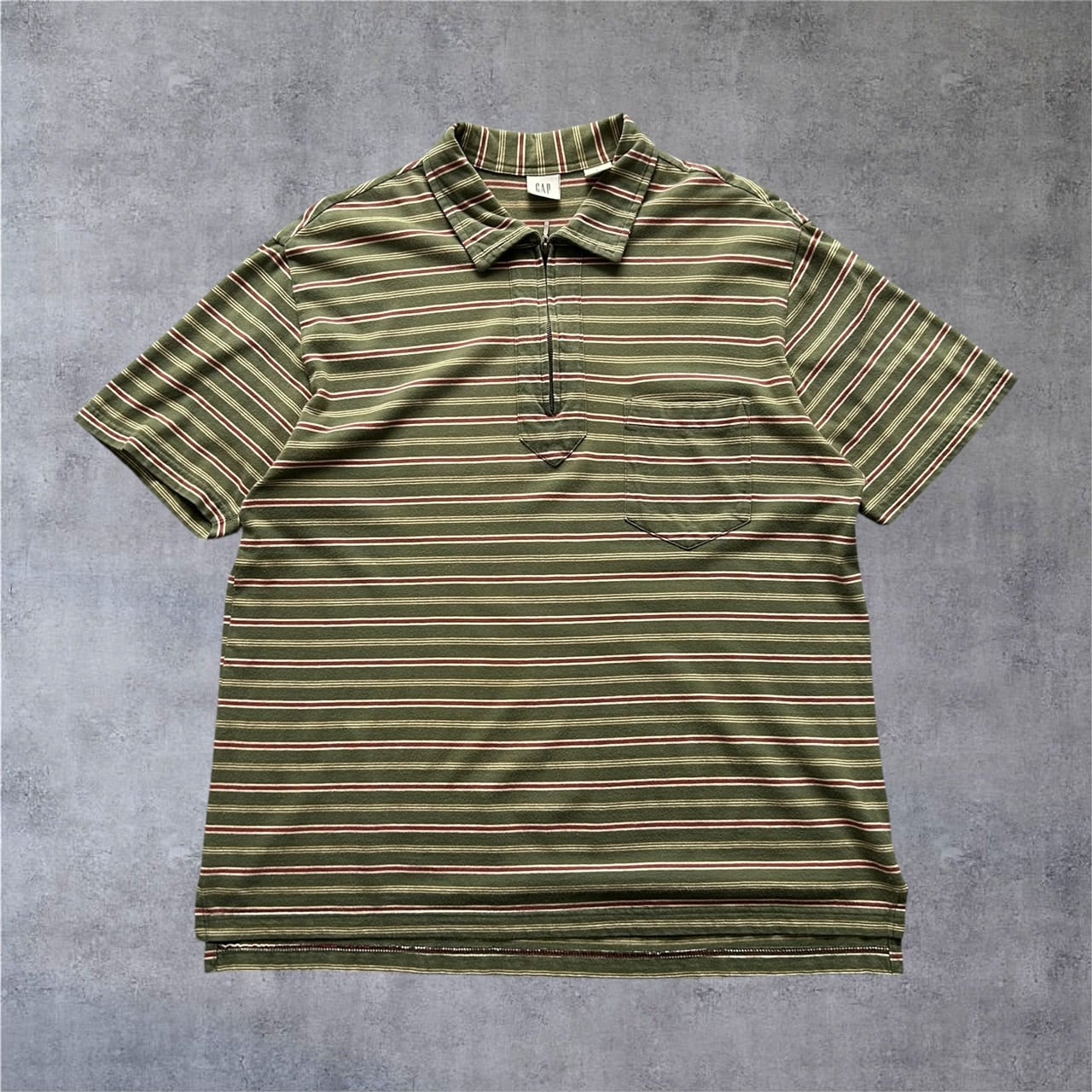 2000s GAP "Mulch border" Half zip T-shirt【高円寺店】