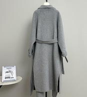 ウール ベルテッドロングコート