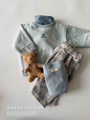 【Aosta】 ルイスパンツ／チェック柄（70–110cm）2025冬