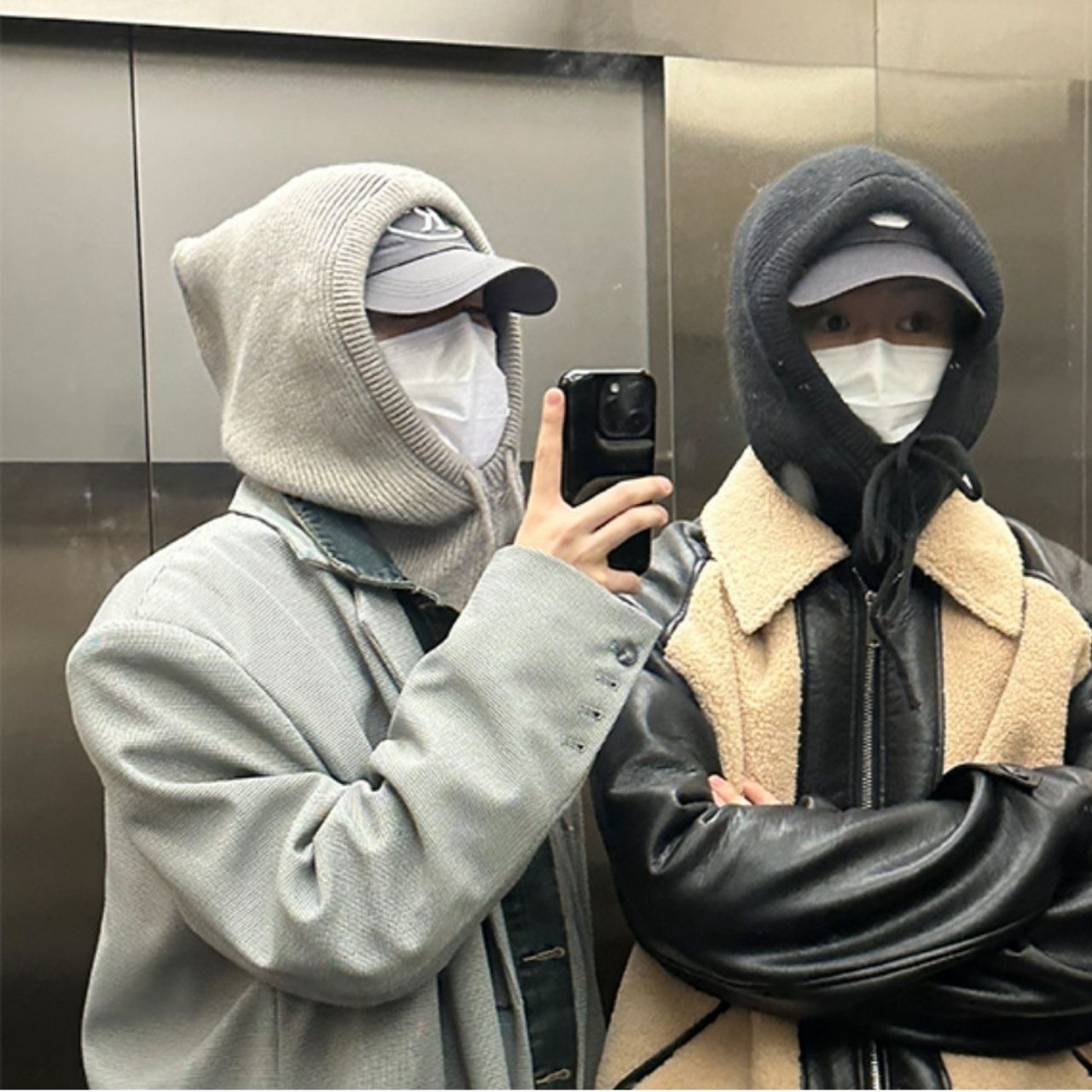 フードネックニットウォーマー　1068