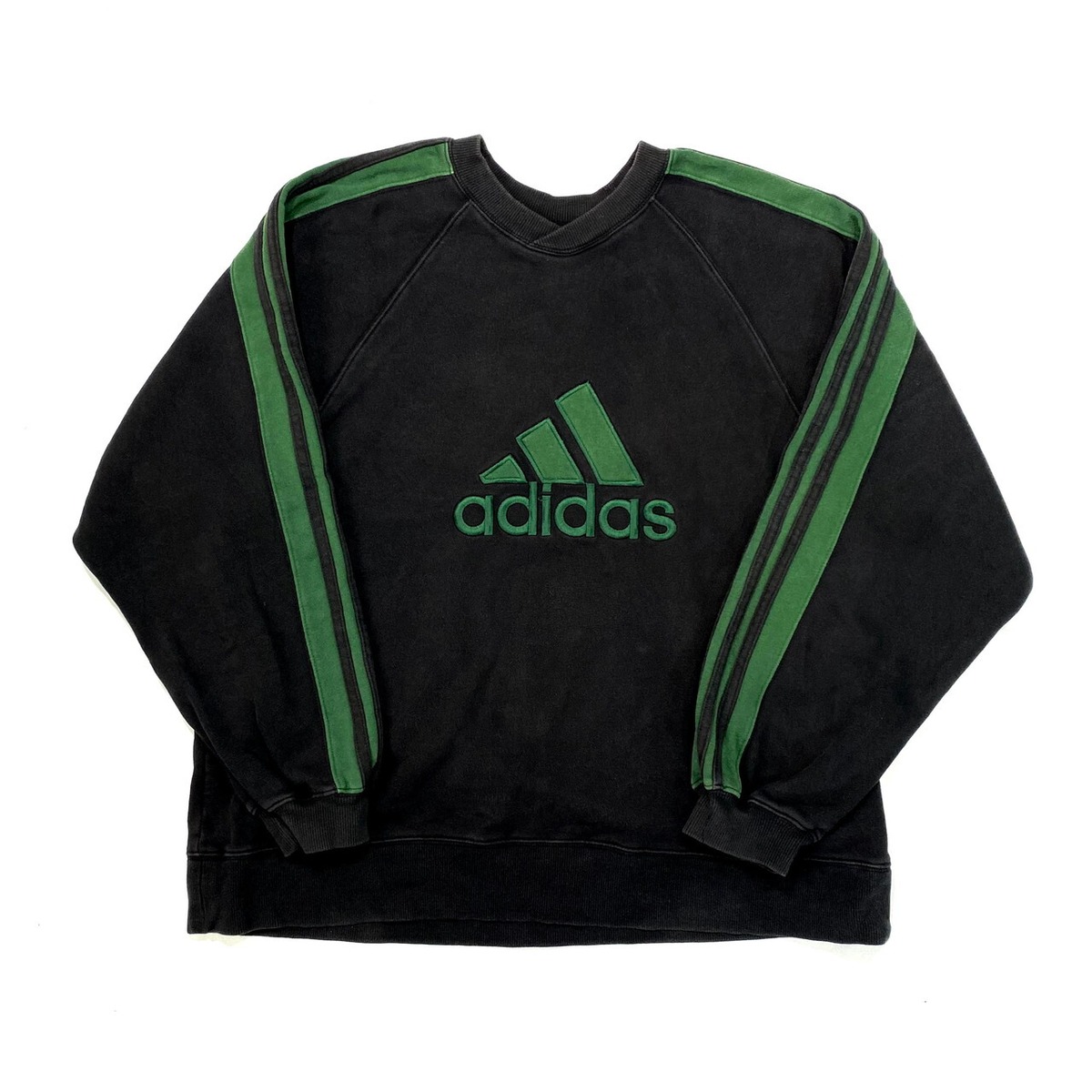 90年代 adidas アディダス ロゴ刺繍 スウェット メンズM 古着 90s 