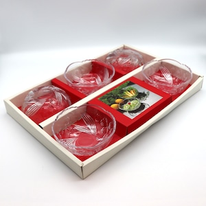 曽我ガラス・ガラス小鉢・盛鉢・5個セット・硝子食器・日本製・No.201011-83・梱包サイズ100