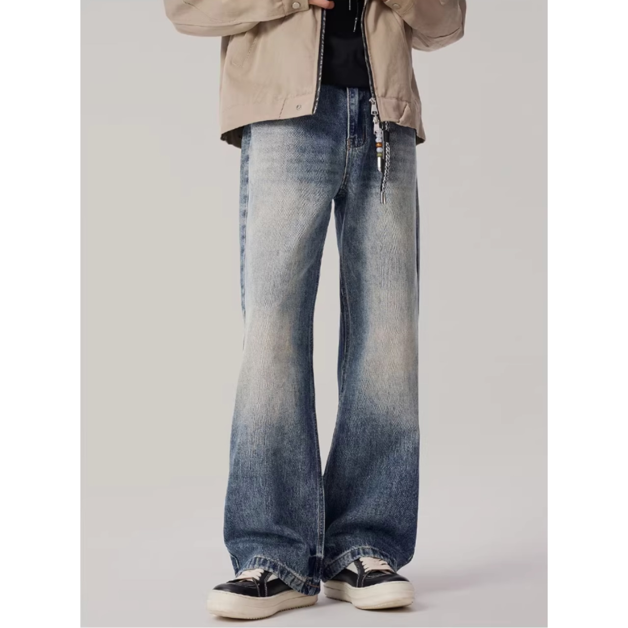 ワイドレッグ ストレートデニムパンツ af0081