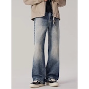 ワイドレッグ ストレートデニムパンツ af0081