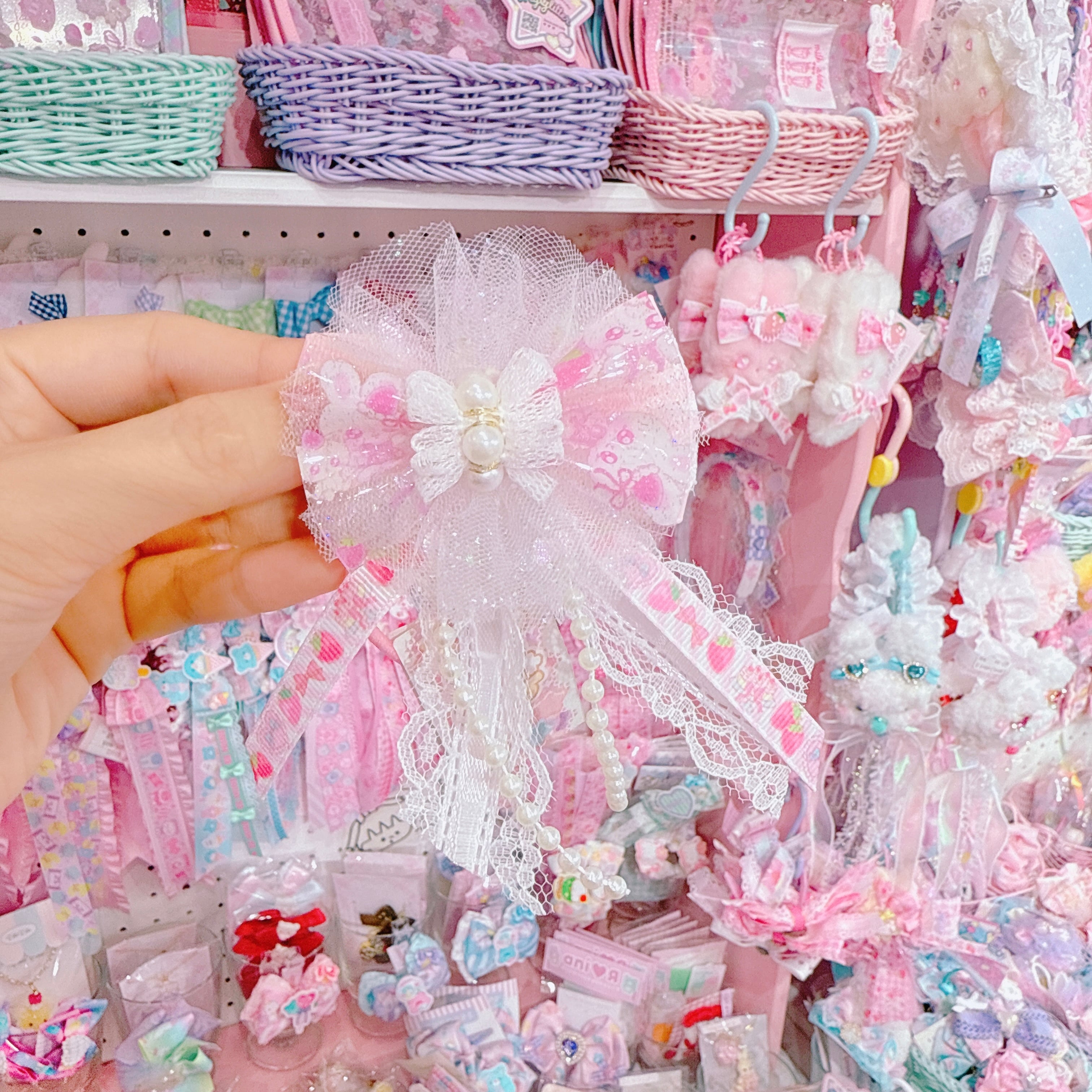 【C5】77-24 PVCリボンヘアゴム