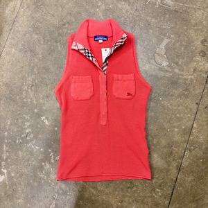 古着 BURBERRY ノースリーブ ポロシャツ