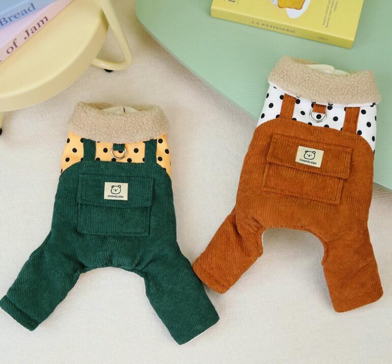 おすすめ☞《予約》№2101791 ドットxコーデュロイ ロンパース