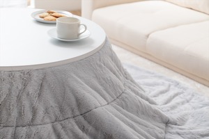 【円形:185cm】Chubby リバーシブルファーこたつ布団