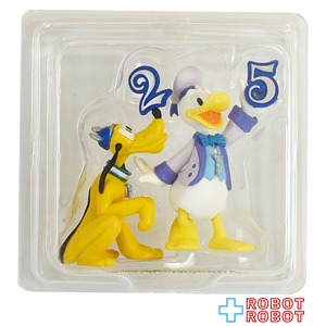 ディズニー TDR 25周年 マジックラリーキャンペーン ドナルドダック & プルート オリジナルフィギュアリン  パッケージ入