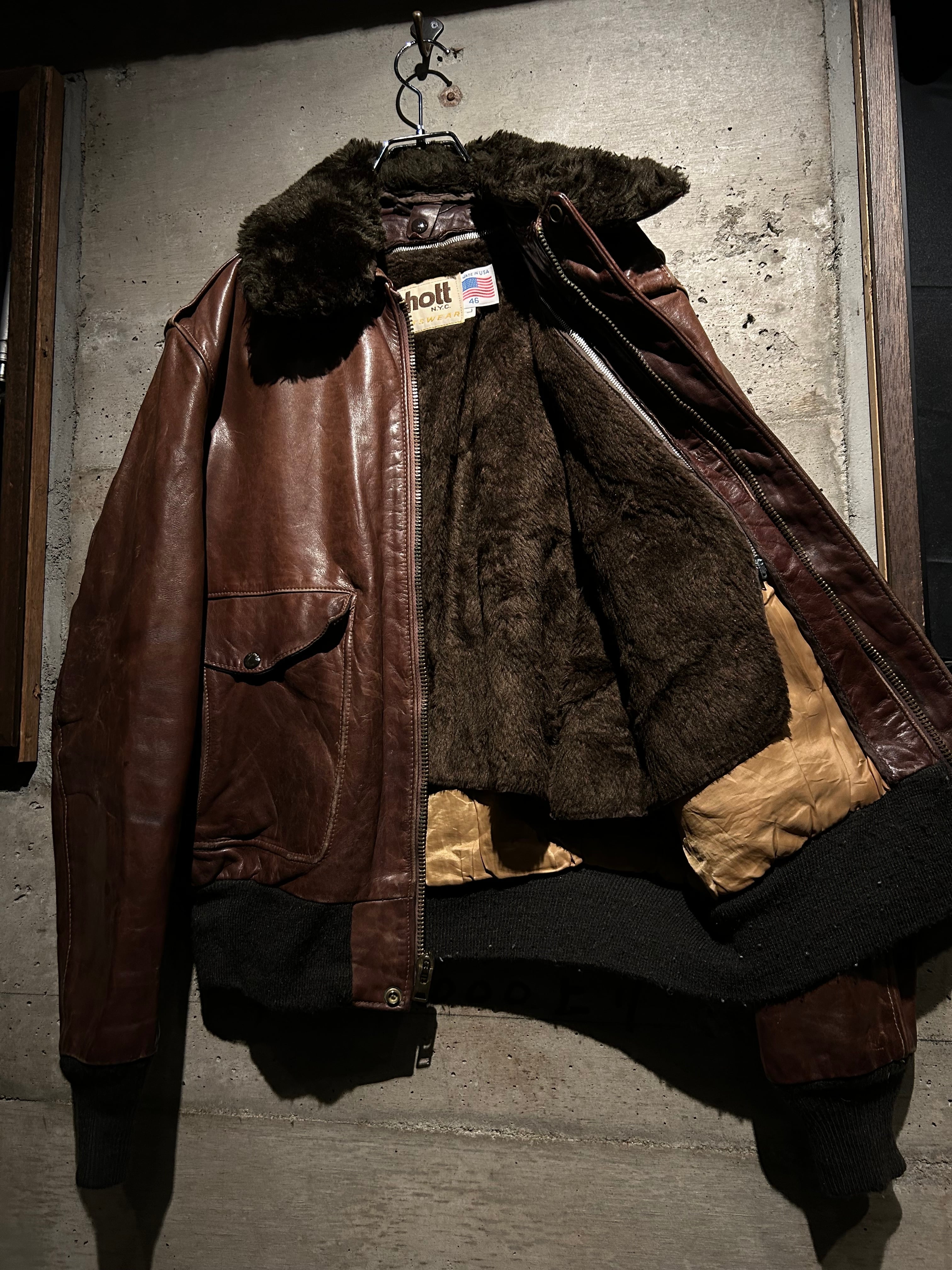 Caka】“Schott” G-1 Type Vintage Leather Flight Jacket | Caka(カカ