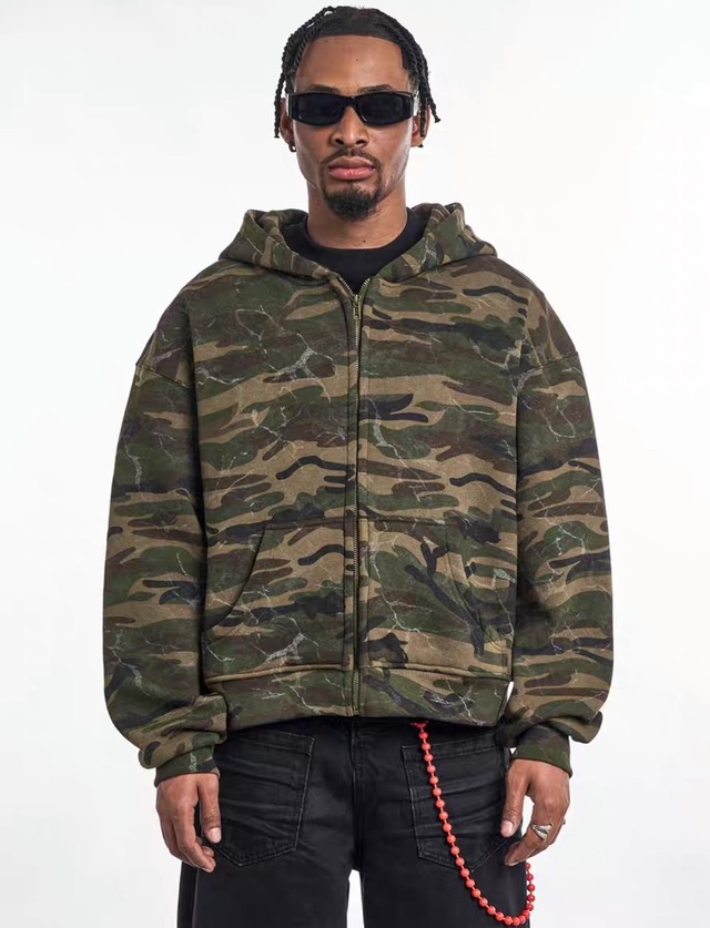 迷彩フルジップパーカ（gr87）