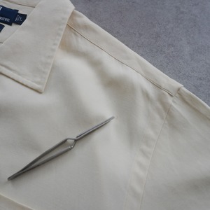 Polo by Ralph Lauren "CALDWELL" open collar shirt Silk Cotton [L] 古着