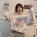 ✞ ♥カワイイ♥プリント柄セーター 大人女子☆カジュアル♡ショート長袖スリーブシャツブラウス ロング ✞ゴスロリ SM ミリ 甘ロリ クラロリ 和ロリ エレガント 黒ロリ 姫ロリ 華ロリ BB-BB76502699194